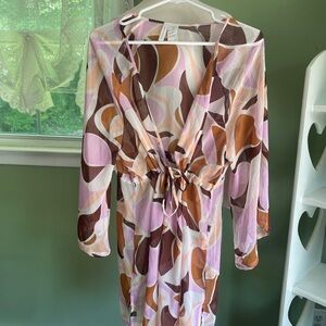 Sanctuary Multicolor Swirl Bathing Suit Cover up . M/L